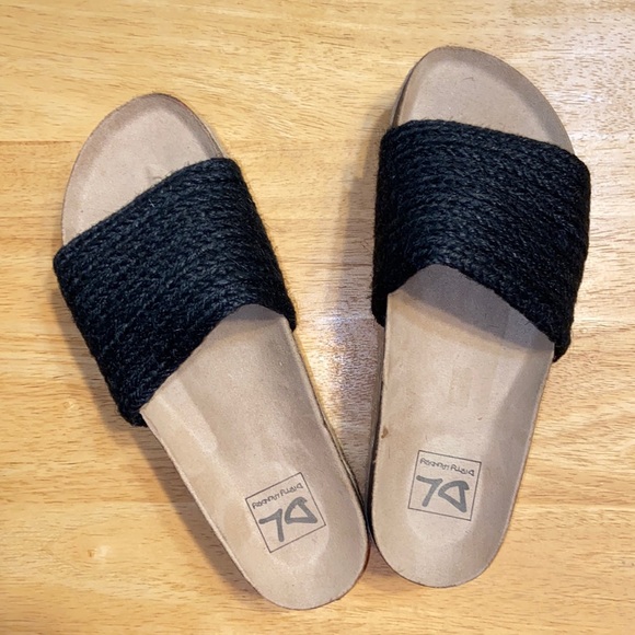 Dirty Laundry Palm Desert Jute Black Platform Sandal - Picture 1 of 8